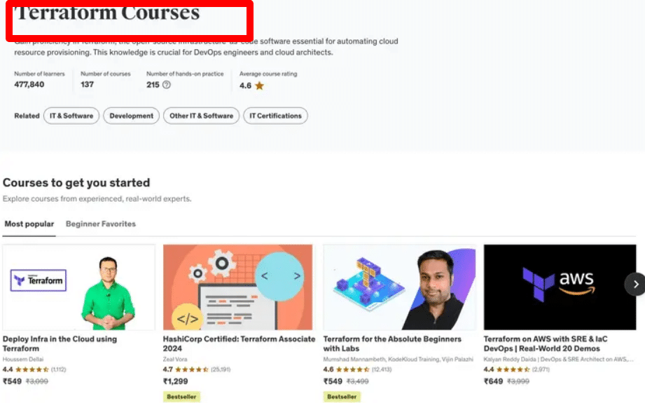 Udemy courses