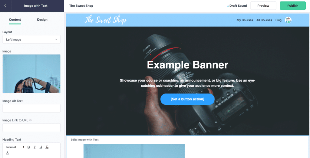 Teachable website builder